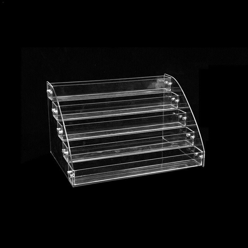 Acrylic Nail Polish Display Organizer Manicure Cosmetics Jewelry Display Stand Holder Clear Makeup Box WJ604: 5 LAYERS