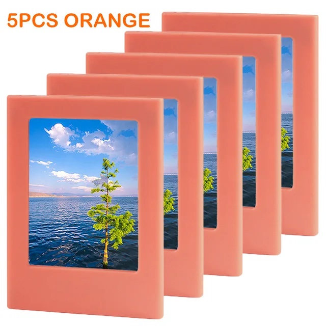 Nowe magnetyczne ramki na zdjęcia do lodówki 3-calowa kolorowa ramka na zdjęcia Magnesy Album do Fujifilm Instax Mini Film Papers: Złota