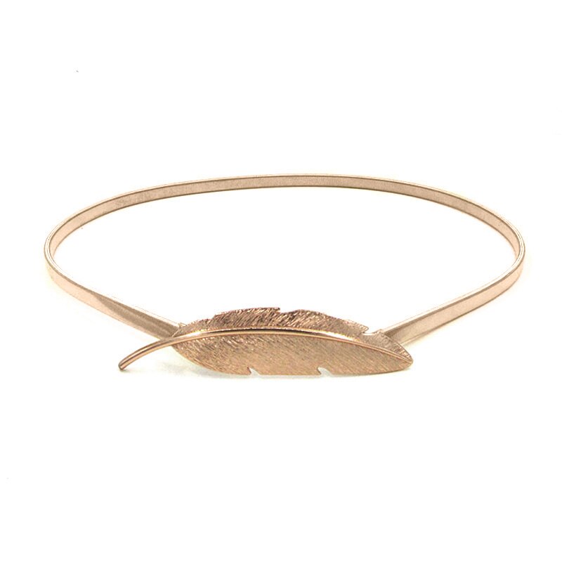 Coucoland Vrouwen Skinny Riem voor Jurken Elastische Taille Strap Stretchy Riemen Blad Patroon Stretch Riem voor Vrouwen Jurk Decoratie - Een maat