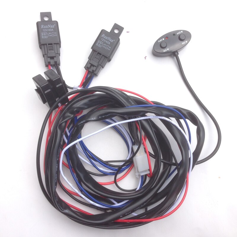 12 v 40A 260 W Auto op/uit-schakelaar relais harnas Verbinding kabel voor led-lichtbalk Offroad Spotlight koplamp 4x4 fog licht