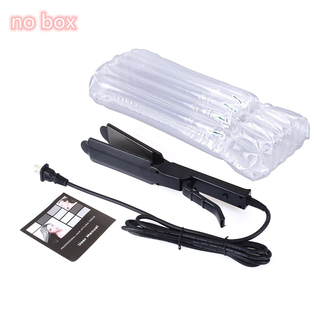 Multifunctional Hair Straightener Irons Wet And Dry Use Quick Heating Straight Beauty Hair Styling Straightening Salon Tool: Black no box / us