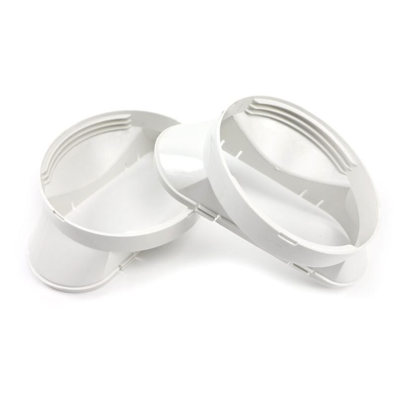 13cm Dia Flat Mouth Air Conditioning Body Exhaust Duct Interface Pipe Connector E7CB