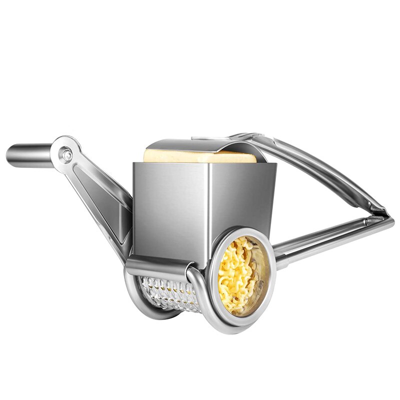 Rotary Cheese Grater-Stainless Steel Cheese Grater Shredder Cutter Grinder for Cheese Vegetable Nuts Chocolate and More: Default Title