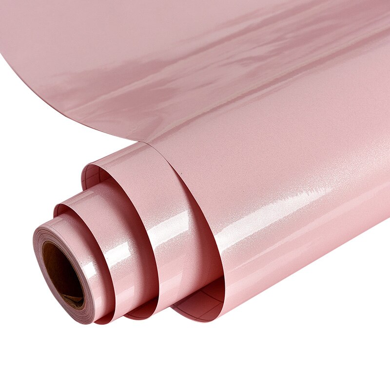 1M/Roll Glossy Waterproof PVC Cabinet Wallpaper Self Adhesive Contact Paper Cabinet For Door Furniture Stickers Bathroom Kitchen: Pink