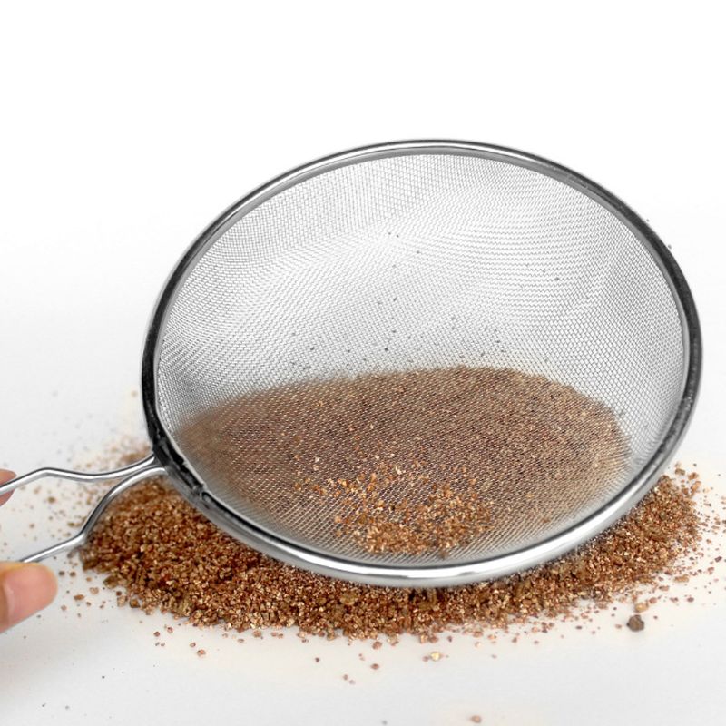 Reptil sand spade sil filter rustfritt stål scoop pet animal case rengjøring