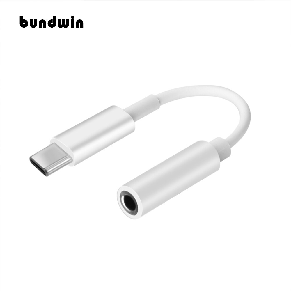 Bundwin typ C męnarty na 3.5mm Jacek kobieta audio Aux kabel USB C robić 3.5mm słuchawki słuchawki adapter dla Huawei P20 P30 zawodowiec
