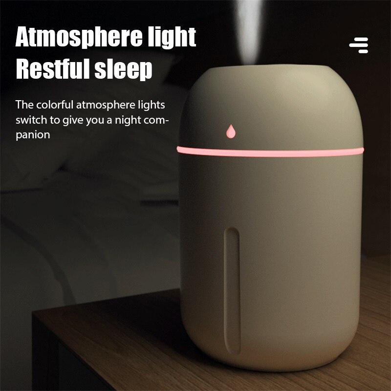 Large Capacity Humidifier Household Bedroom Oil Air Aromatherapy 330ML Purification Sprayer Water Replenishing Instrument type-c