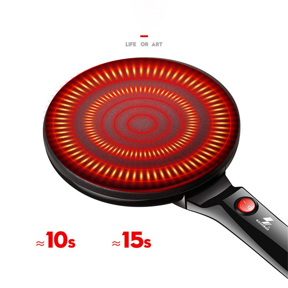 Elektrisk crepe maker pizza pandekage maskine non-stick bageplade bagepande kage maskine køkken madlavningsværktøj