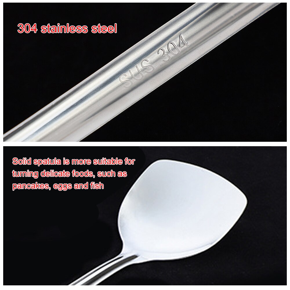 Stainless Steel Slotted Spatula Kitchen Cooking Spatula with Wooden Handle