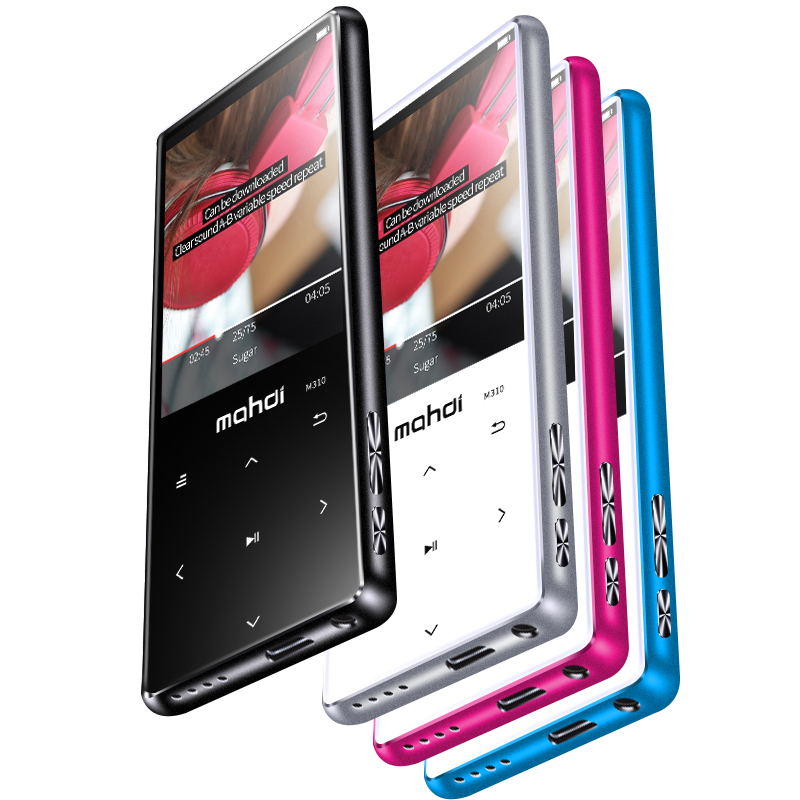MAHDI Bluetooth 4.1 touch screen Metal MP3 player Bulit-in Speaker with FM radio recording Portable Slim Lossless Sound walkman
