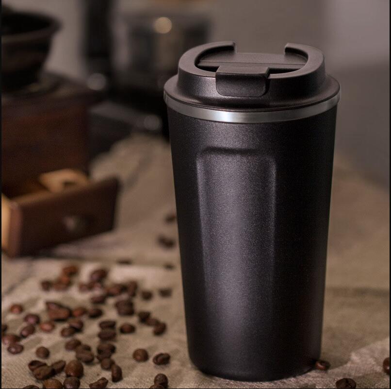 Zakelijke stijl Creatieve mok Vacuüm Kolven 304 rvs Milieuvriendelijke Reizen Draagbare Mok Koffie melk Thermos cup
