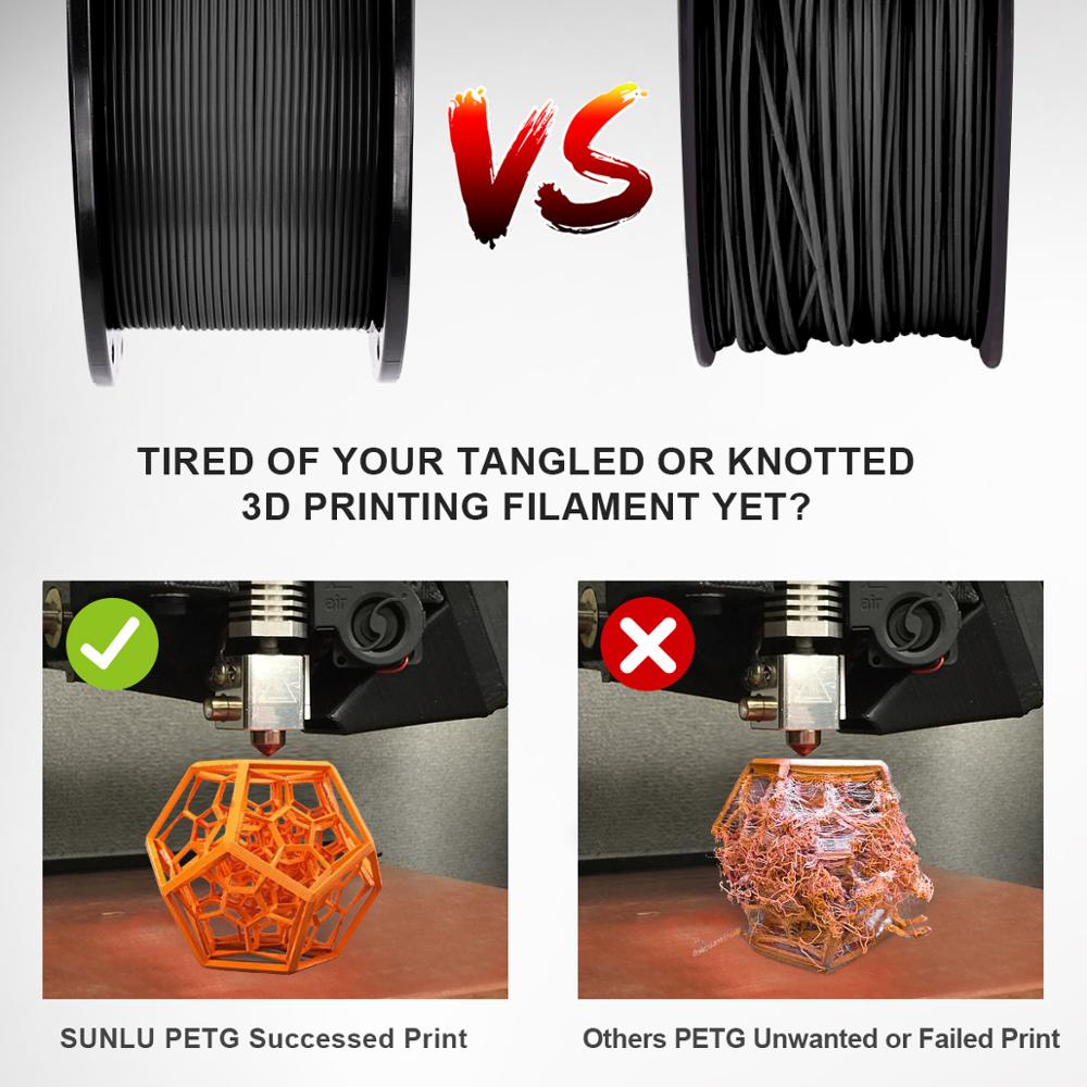 1kg PETG Translucence di Stampa Filamento con Spool per FDM 3D Filamenti Stampante 1.75 MILLIMETRI Durezza Paralume Materiale Di Consumo