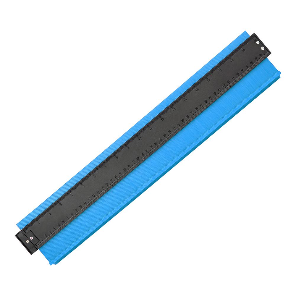 20 Inch Profilometer Tile Edge Forming Measuring Rule Wood Marker Profiler Universal Tool Accessories Aluminum Alloy Frame: Blue