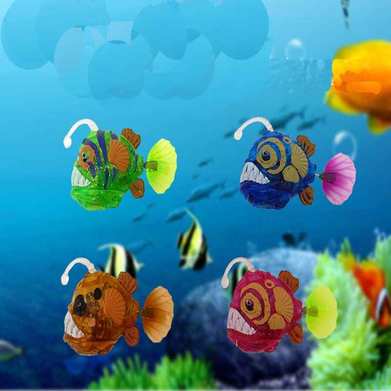 Aquarium grappig zwemmen elektronische vis geactiveerd batterij aangedreven speelgoed huisdier voor vissen tank decoreren vis lantaarn vis