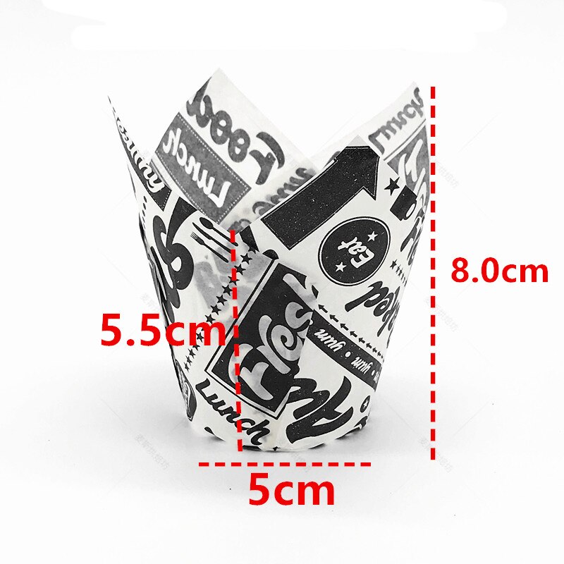10/50pcs Tulip Flower Cupcake Liner Baking Cup For Wedding Party Caissettes Tulip Muffin Cupcake Paper Cup Oilproof Cake Wrapper: 9 / 10PCS