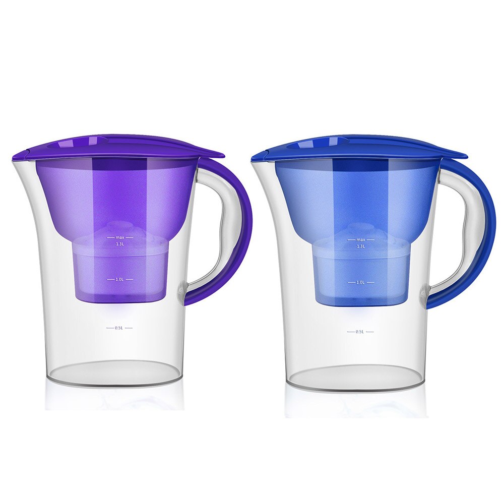 2.5L Water Pitcher Home Activated Carbon Net Kettle Office Water Purifier Food Grade Material Water Filter With Electronic Timer