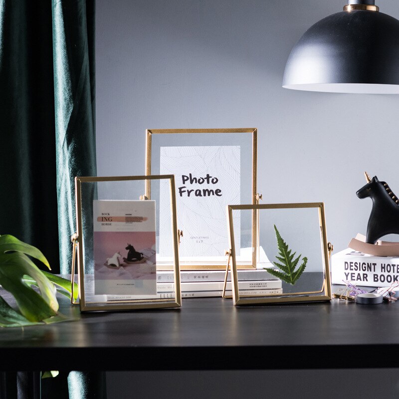 Cadre Photo géométrique en fer forgé, accessoires décoratifs créatifs pour la maison