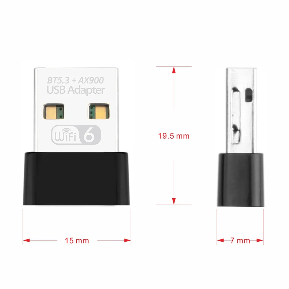 AX900 USB WiFi 6 Bluetooth 5.3 Adapter 2in1 Dongle Dual Band 2.4G&5GHz USB WiFi Network Wireless Receiver DRIVER FREE
