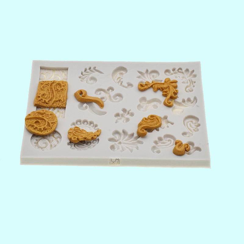 DIY Clay Paisley Pattern Stampo Cemento Epoxy Resin Molds Jewelry Making 3d Wall Panel Molds for Plaster