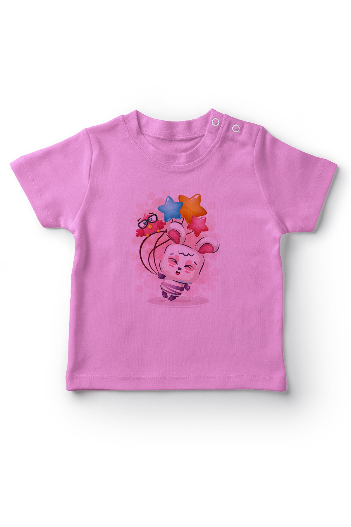 Angemiel Baby Ster Konijn Bedrijf Baby Meisje T-shirt Roze