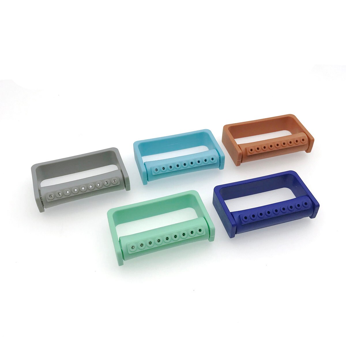 5pcs Autoclavable Diamond Bur Stand Holder Dental Disinfection Organizer