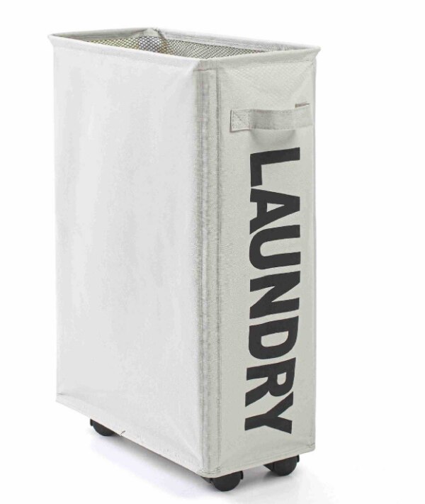 Cesto para la ropa sucia con ruedas, cesta plegable, forro de malla, resistente al agua, organizador duradero