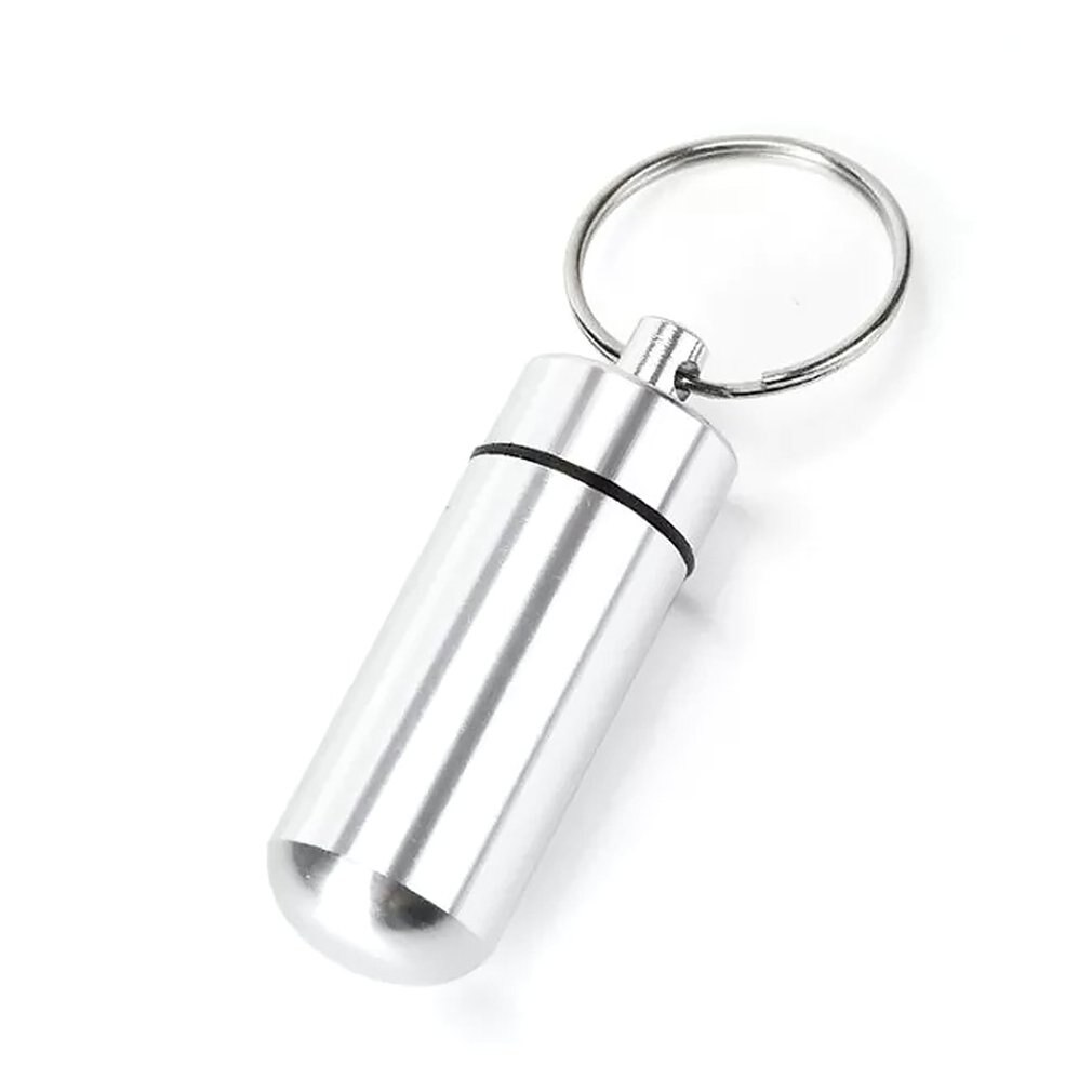 Aluminium Cartridge Mini Waterdichte Afdichting Metalen Pillendoosje Mobiele Telefoon Connector Opslag Oordopje Aluminium Fles