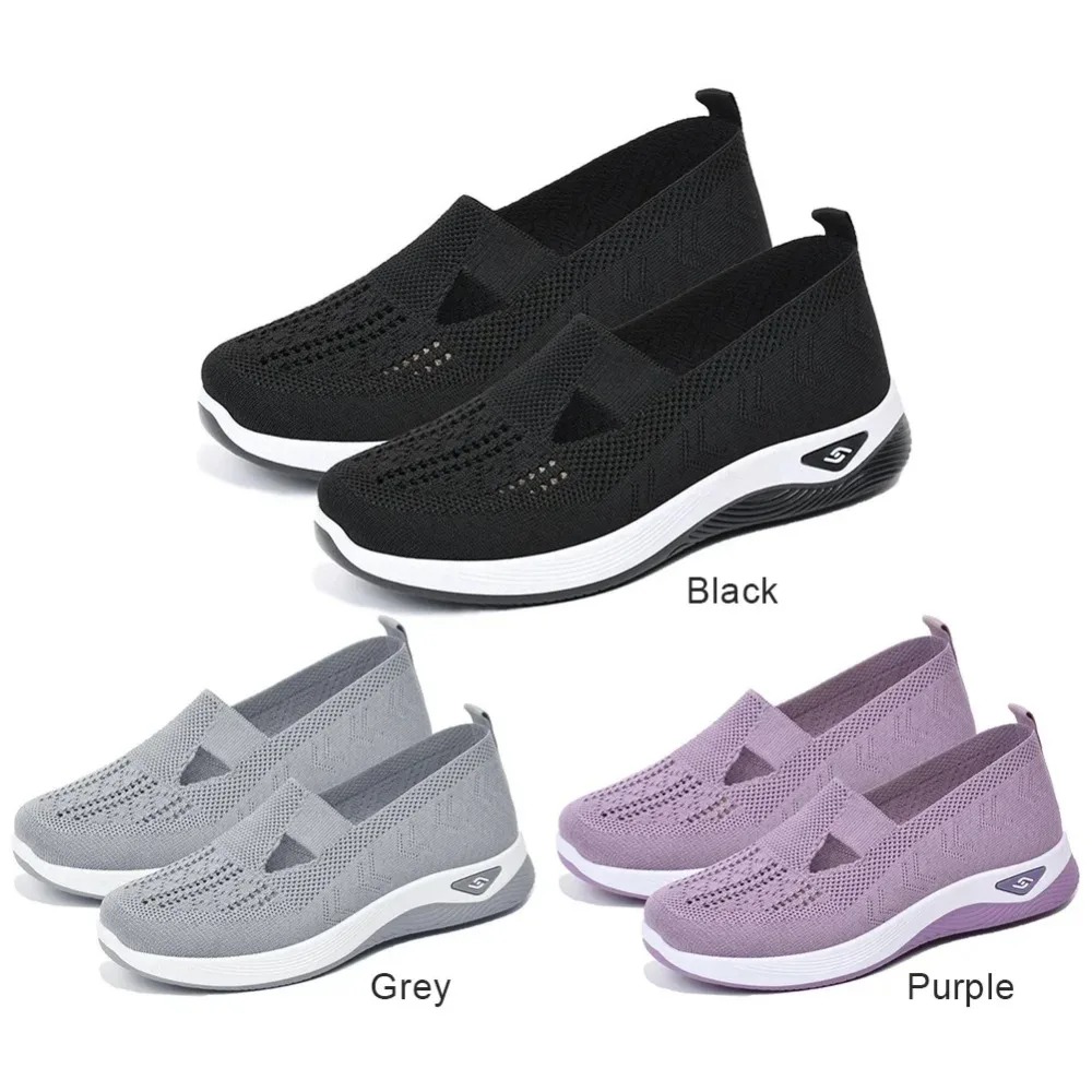 Nuove scarpe da passeggio estive a piedi nudi per donna Scarpe ortopediche comode e traspiranti in mesh Scarpe da ginnastica antiscivolo con supporto per l'arco plantare