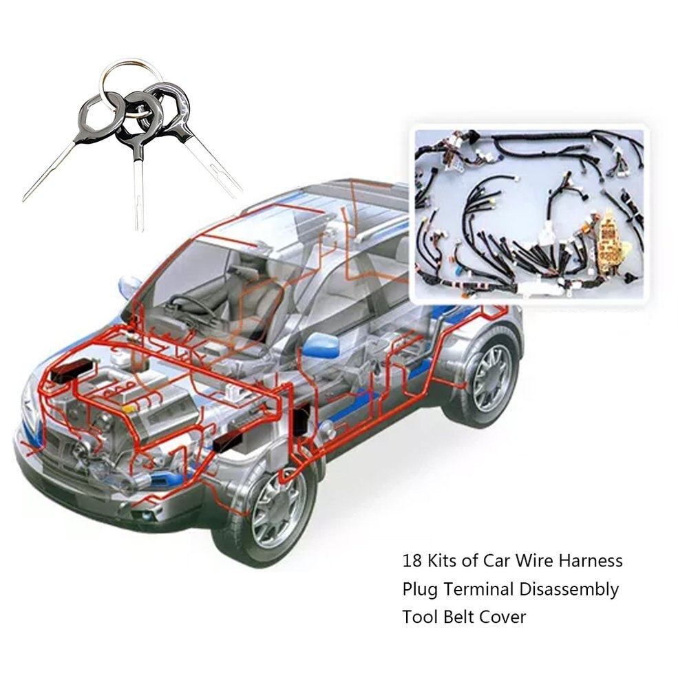 Automotive ledningsnettet stik terminal fjernelse værktøj 3- stykke push pin værktøj bil reparation værktøj nålefjerner