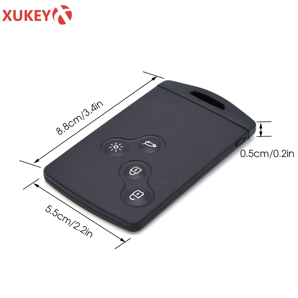 Sleutel Shell 4 Knoppen Voor Renault Koleos Megane 2 3 Clio Captur Laguna Fob Remote Smart Card Key Case Met insert Kleine Sleutel Blade
