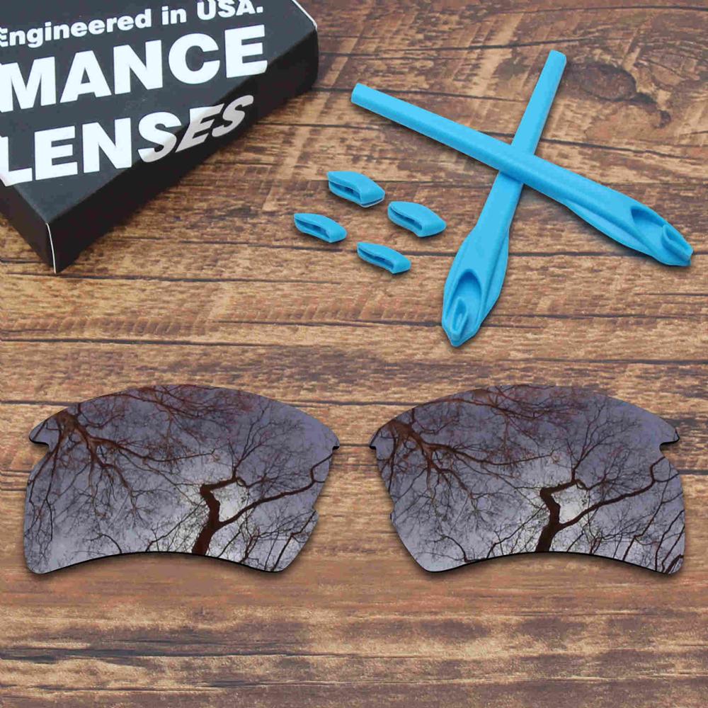 ToughAsNails Polarized Replacement Lenses & Sky Blue Rubber Kit for Oakley Flak 2.0 XL Sunglasses: Brown and Sky Blue