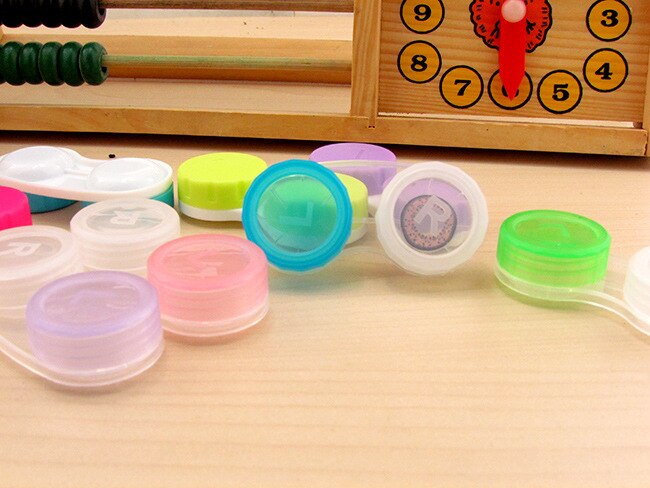 100 pcs/lot Glasses Cosmetic Contact Lenses Box Contact Lens Case for Eyes Care Kit Holder Container