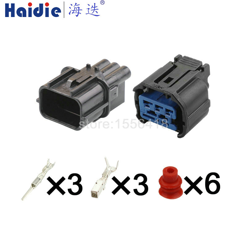1-20 sets 3 Pin HP401-03020 HP405-03021 Plug Socket Waterproof Automotive Connector: Lavender / Under 5Pcs
