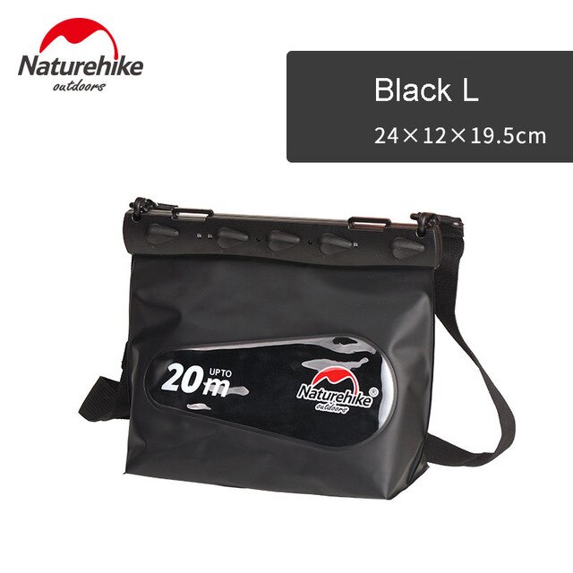 20M Tiefe draussen PVC Tauchen Fluss Wandern Treiben Dichtung Rafting Taschen Ozean Pack Wasserdichte Beutel Trocken Tasche Für Schwimmen L M S: Schwarz L