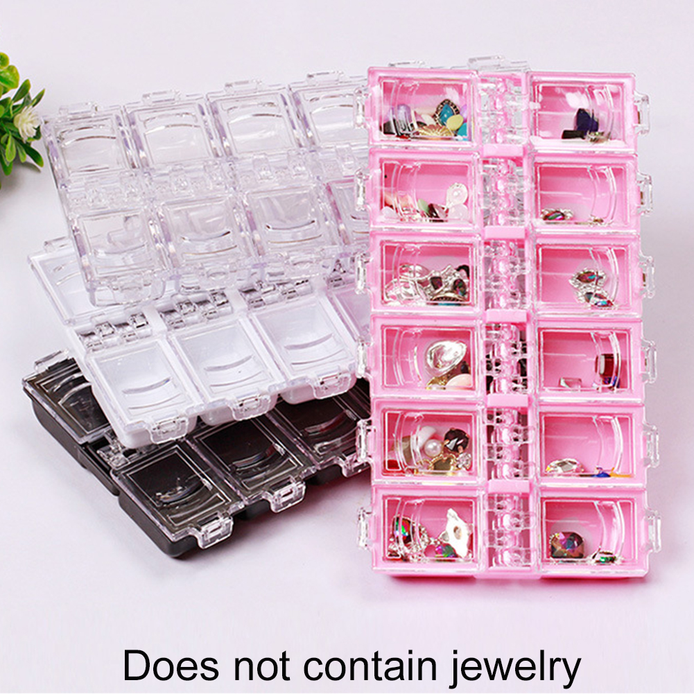 Boîte de rangement strass conteneur Portable 12 grilles diamant cosmétique en plastique ongles bijoux organisateur boîte de rangement conteneur