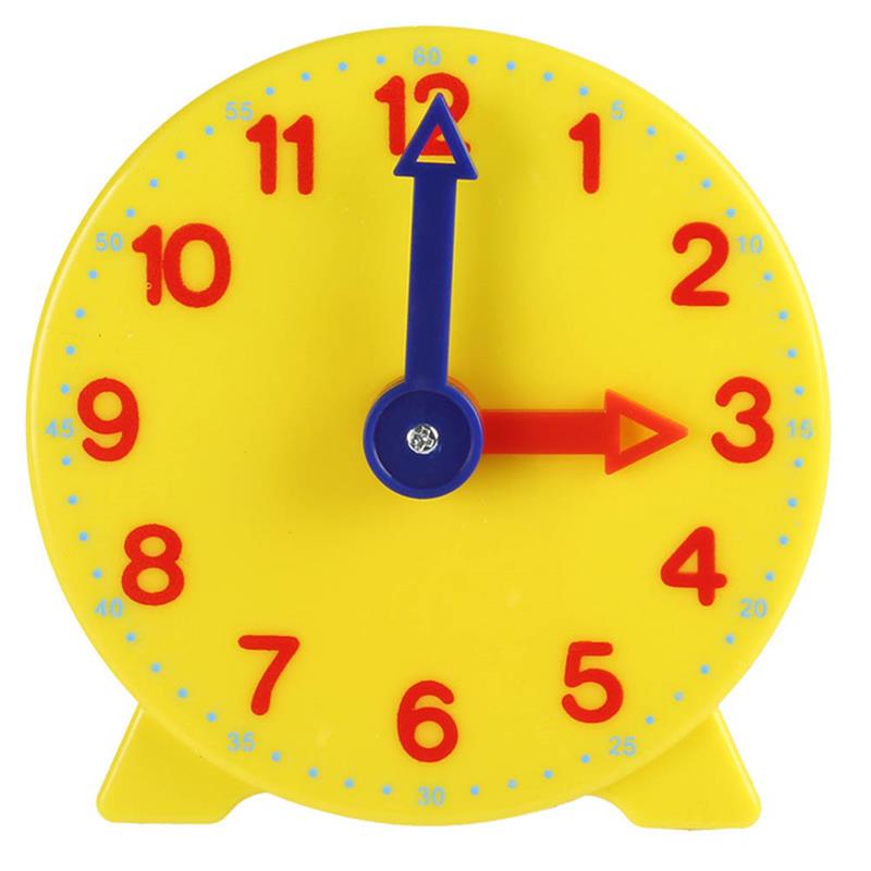 1Pcs Geel Educatief Wekker Baby Leren Tijd Verstelbare Wekker Vroege Onderwijs Tool Aantal Wekker Puzzel Speelgoed: B 2 pin linked