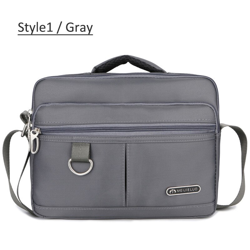 Men Multifunctional Handbag Shoulder Messenger Bag Satchel Business Nylon Crossbody Briefcases Bags Male Laptop Tote XA300ZC: style 1 gray