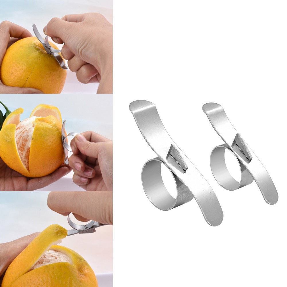 Rustfrit stål appelsinskræller skærer frugt citron appelsin åbner skræller skære skærer køkkenværktøj 1pc køkken tilbehør