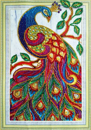 5D DIY Diamond Painting Peacock Special Diamond Cross Stitch Crystal Diamond Mosaic: Default Title
