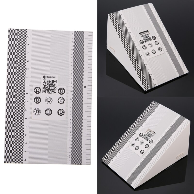 Tarjeta de calibración de enfoque de lente de cámara AF, regla de Micro alineación, tabla plegable S927