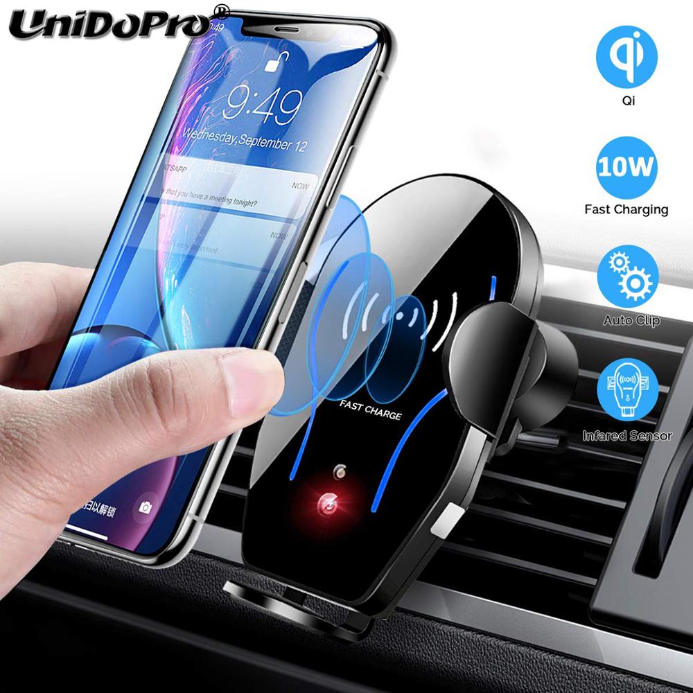 Auto-Clamping 10W Qi Fast Wireless Car Charger for Blackview BV9900 BV9800 BV9700 BV9600 BV5800 BV9600 Plus BV6800 Pro Holder
