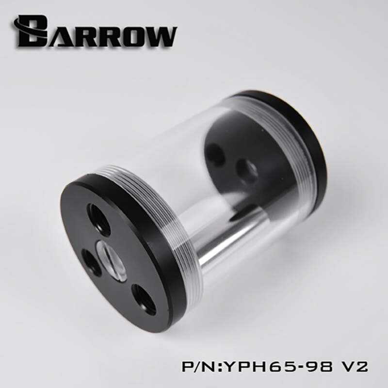 Barrow Reservoir (DIA: 65mm TL:98mm/135mm/220mm/300mm) for water cooler Transparent body Black Cap water tank heatsink gadget