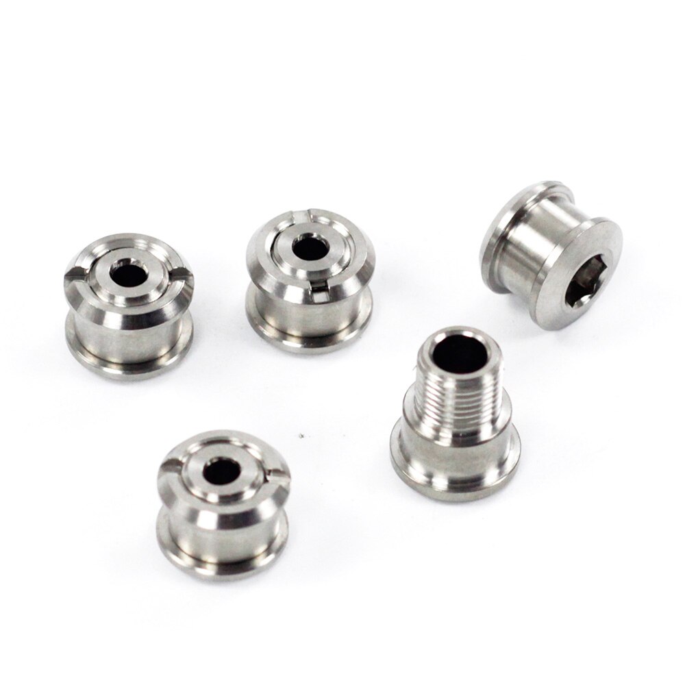 Aceoffice 5 pcs Fiets Kettingblad Bouten Titanium Kettingwiel Schroeven Moeren Voor Brompton Vouwfiets Fiets Onderdelen