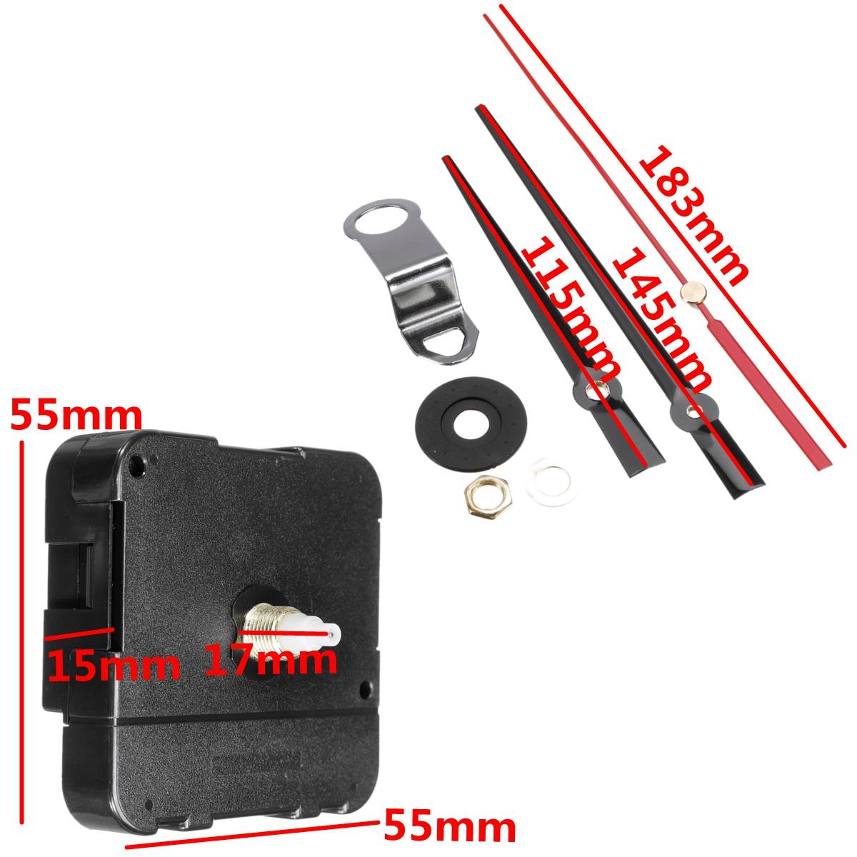 1Set Quartz Backward Reverse Running Silent Clock Movement DIY Kit Replacement Accessories