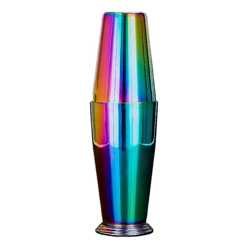 Premium Cocktail Shaker Set Two-Piece Boston Shaker Set Martini Drink Shaker Stainless Steel Material 2 Colors to Choose: colourful