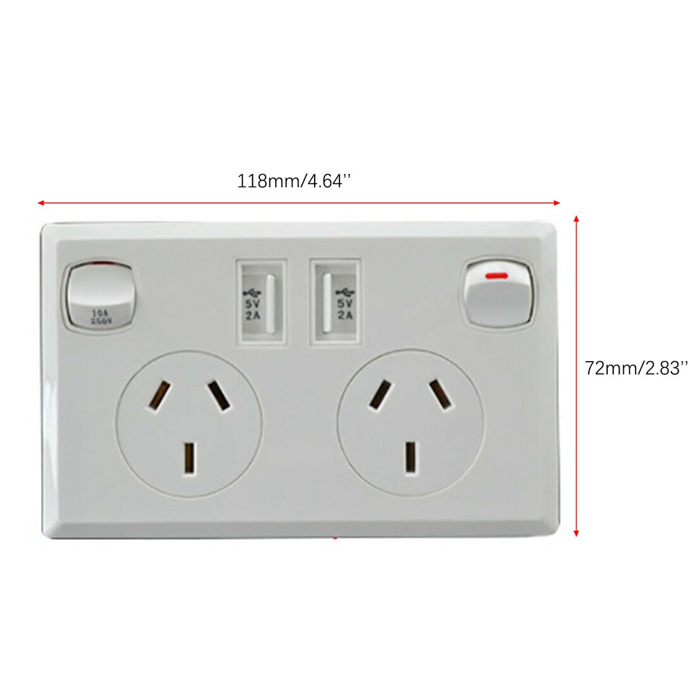 2.1A Dual USB Home Wall Supply Australian Power Kit Point Socket AU plug