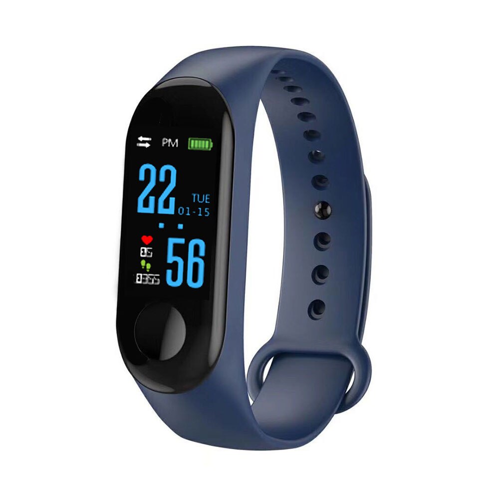 Smart Watch Kids Watches Children For Girls Boys Sport Bracelet Child Wristband wristband Fitness Tracker Smartwatch Waterproof: Blue