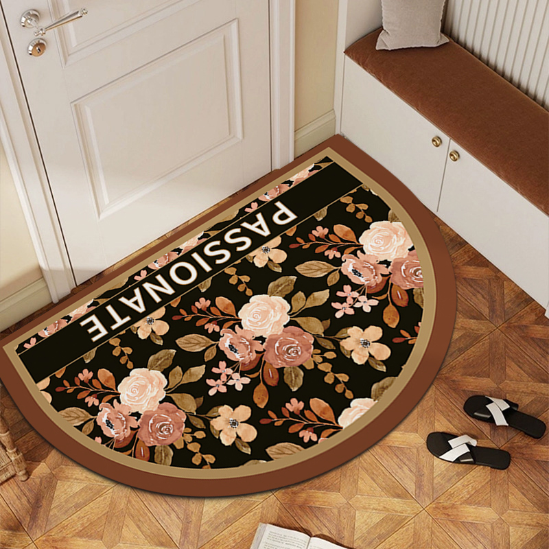 Halfronde Deurmat Rond Vloerkleed Retro Tapijt Voor Woonkamer Spoel Toegangsmat Slaapkamer Keuken Voetmatten Tapis Ingangsmat: 1200mm x 1200mm / YELLOW