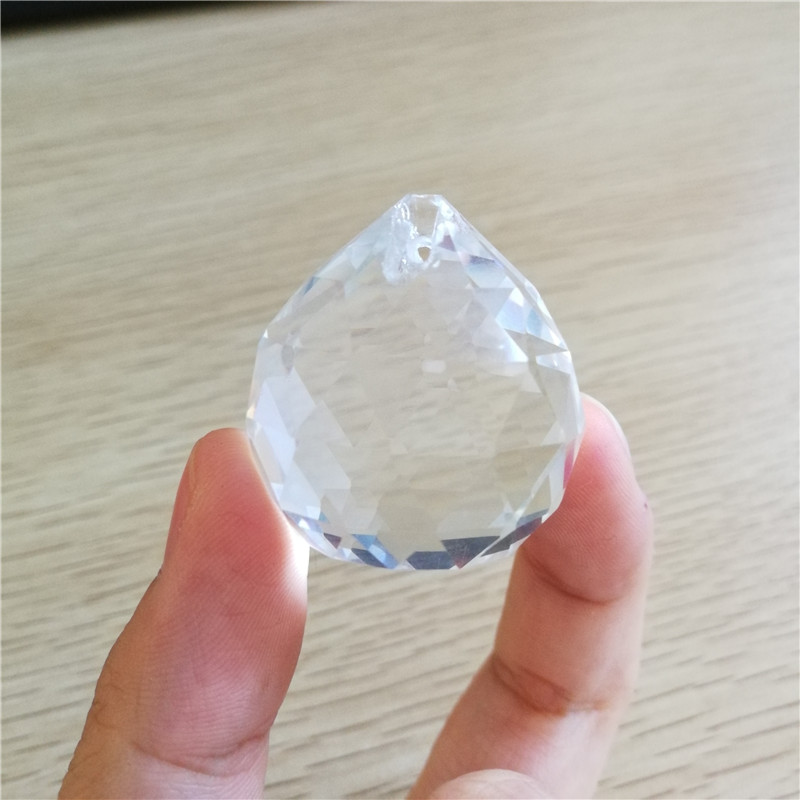 15mm-40mm Crystal Chandelier Ball Various Color 10 Pieces Glass Faceted Prisms Decorative Lighted Beads: Clear / 15mm