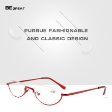 Begreat Half Frame Metalen Leesbril Mannen Presbyope Bril Vrouwen Bril Unisex Brillen Очки Для Чтения Ultralight Clear